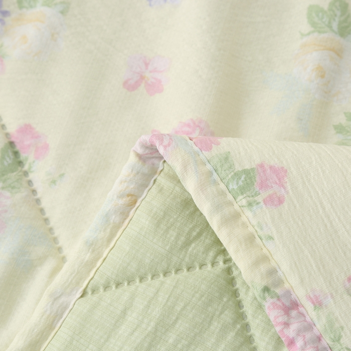 91家纺网 家纺一手货源 找家纺 被多多被业 2026新款皱皱纱夏被夏凉被空调被 朵朵情怀