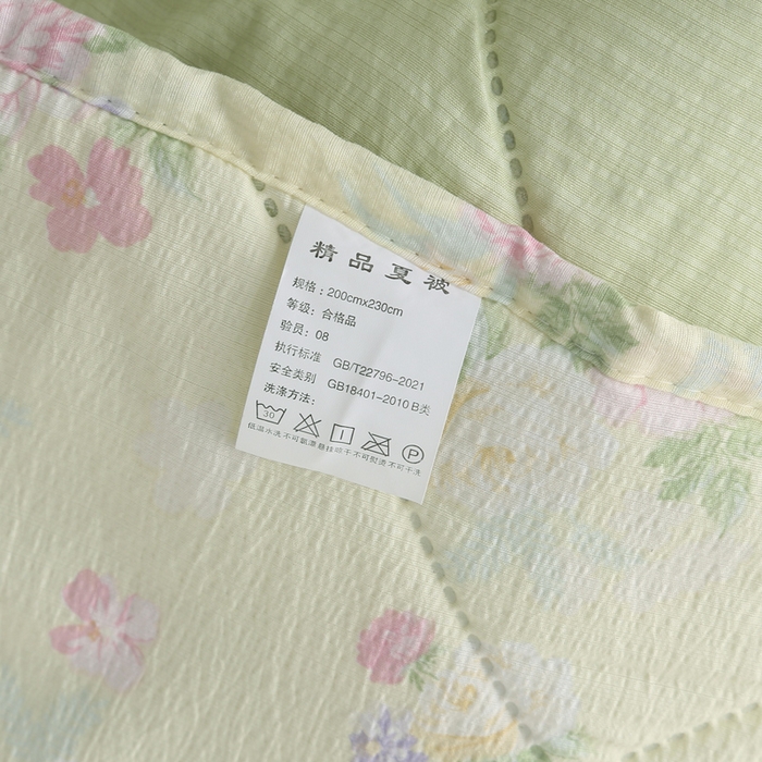 91家纺网 家纺一手货源 找家纺 被多多被业 2026新款皱皱纱夏被夏凉被空调被 朵朵情怀