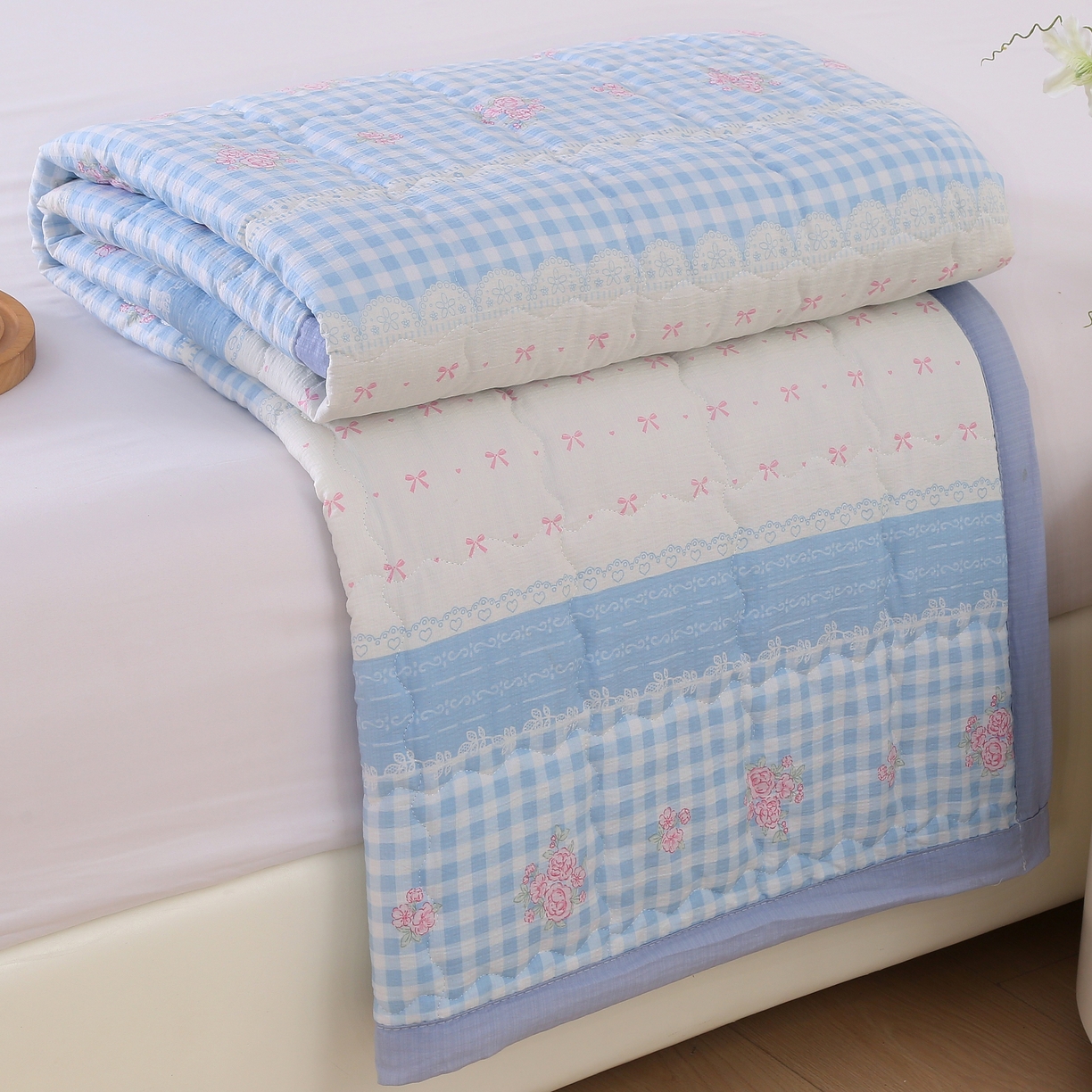 被多多被业 2026新款皱皱纱夏被夏凉被空调被 芬芳花香