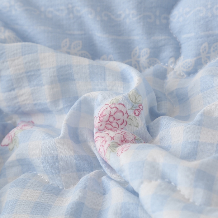 91家纺网 家纺一手货源 找家纺 被多多被业 2026新款皱皱纱夏被夏凉被空调被 芬芳花香