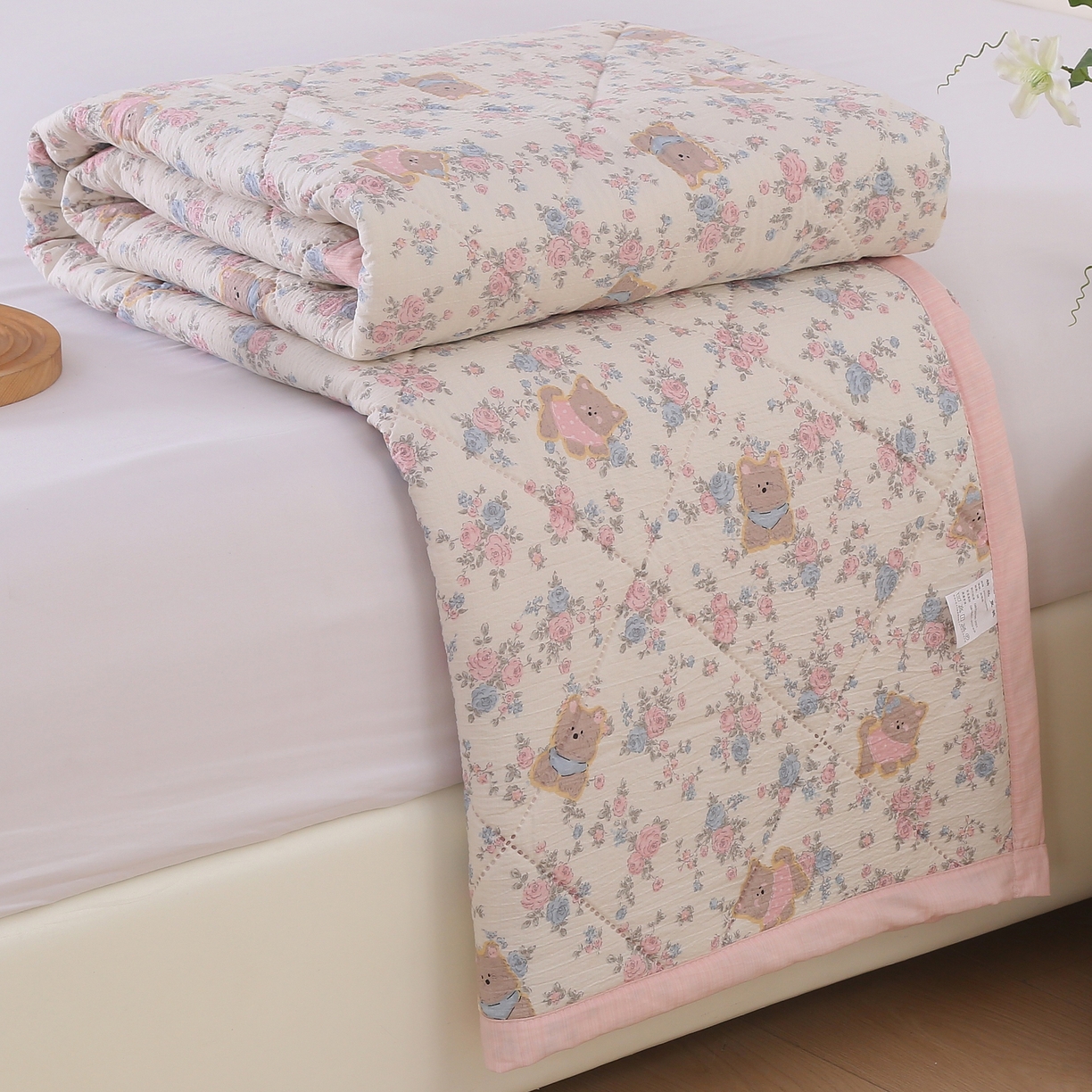 被多多被业 2026新款皱皱纱夏被夏凉被空调被 花香动人