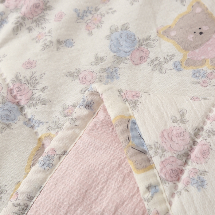 91家纺网 家纺一手货源 找家纺 被多多被业 2026新款皱皱纱夏被夏凉被空调被 花香动人