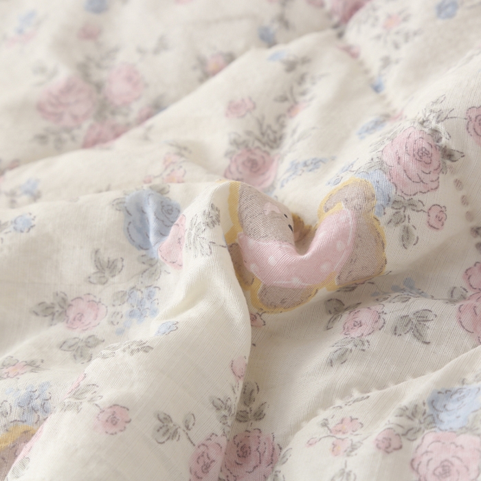 91家纺网 家纺一手货源 找家纺 被多多被业 2026新款皱皱纱夏被夏凉被空调被 花香动人