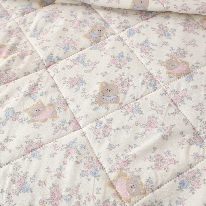 91家纺网 家纺一手货源 找家纺 被多多被业 2026新款皱皱纱夏被夏凉被空调被 花香动人