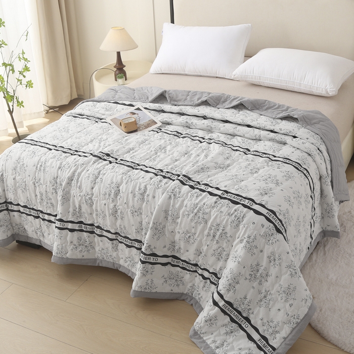 91家纺网 家纺一手货源 找家纺 被多多被业 2026新款皱皱纱夏被夏凉被空调被 江山入画