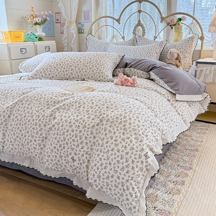 91家纺网 家纺一手货源 找家纺 沐珩家纺 2026新款古法水洗仿棉云感棉印花单枕套 古法-蝶影