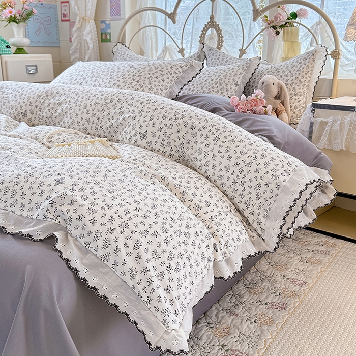 91家纺网 家纺一手货源 找家纺 沐珩家纺 2026新款古法水洗仿棉云感棉印花单枕套 古法-蝶影