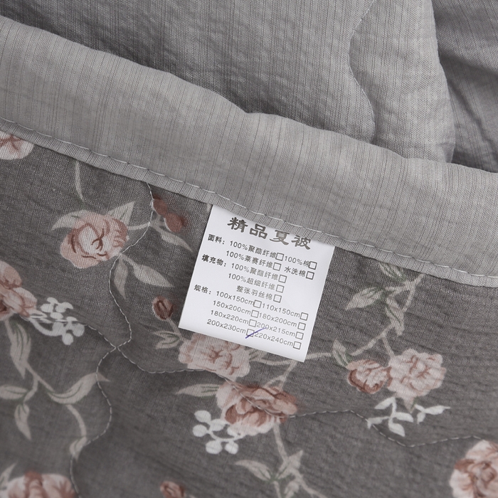 91家纺网 家纺一手货源 找家纺 被多多被业 2026新款皱皱纱夏被夏凉被空调被 流连幽香