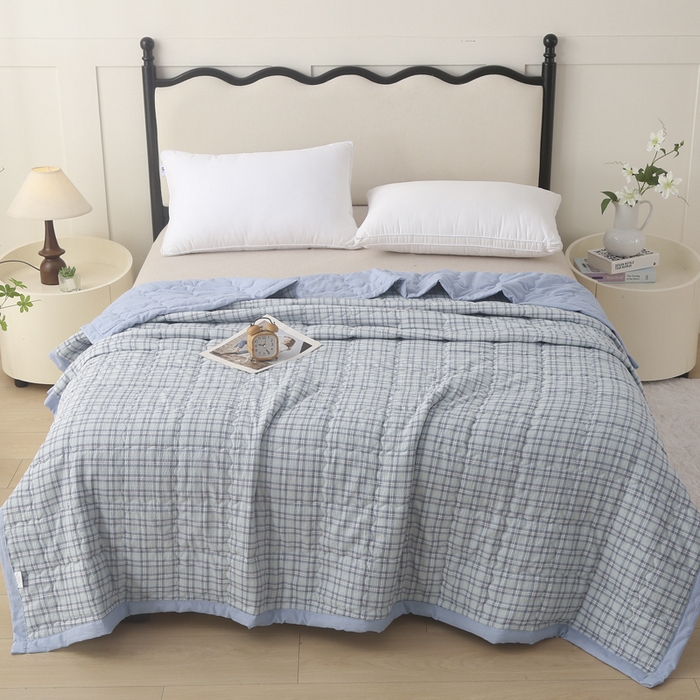 91家纺网 家纺一手货源 找家纺 被多多被业 2026新款皱皱纱夏被夏凉被空调被 洛特