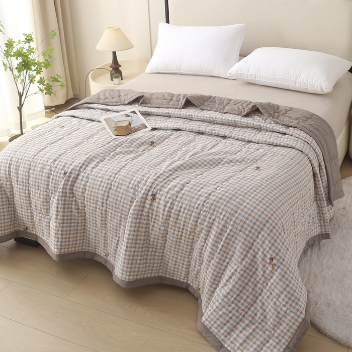 91家纺网 家纺一手货源 找家纺 被多多被业 2026新款皱皱纱夏被夏凉被空调被 木马日记