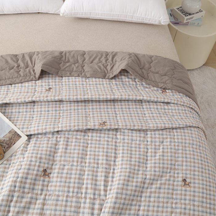 91家纺网 家纺一手货源 找家纺 被多多被业 2026新款皱皱纱夏被夏凉被空调被 木马日记