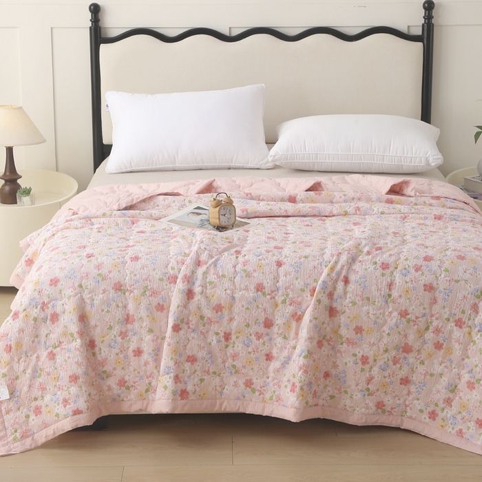 91家纺网 家纺一手货源 找家纺 被多多被业 2026新款皱皱纱夏被夏凉被空调被 少女日记