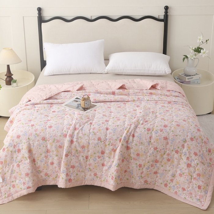 91家纺网 家纺一手货源 找家纺 被多多被业 2026新款皱皱纱夏被夏凉被空调被 少女日记