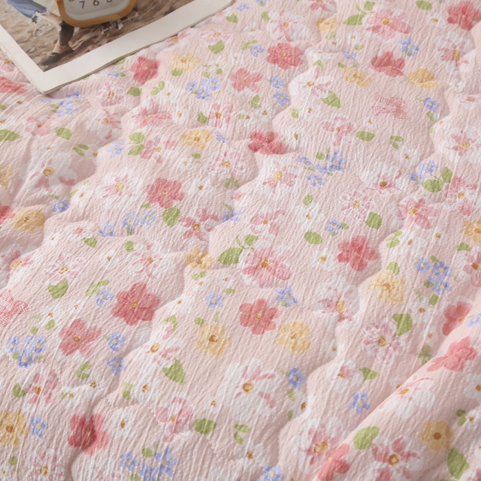 91家纺网 家纺一手货源 找家纺 被多多被业 2026新款皱皱纱夏被夏凉被空调被 少女日记