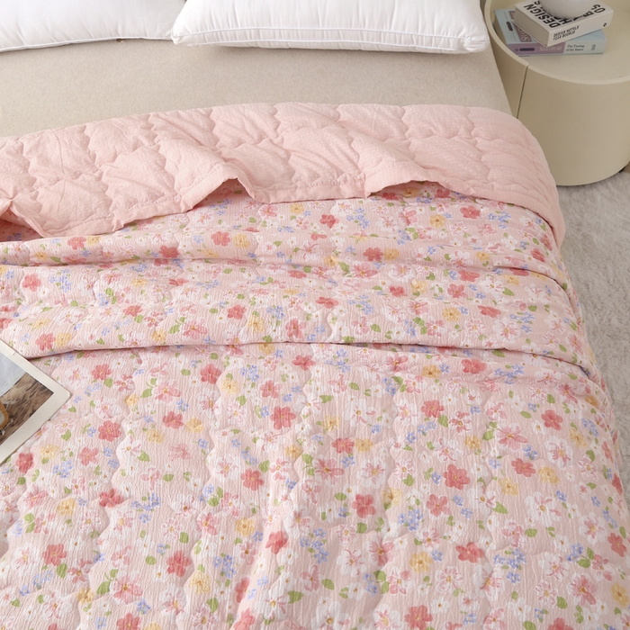 91家纺网 家纺一手货源 找家纺 被多多被业 2026新款皱皱纱夏被夏凉被空调被 少女日记