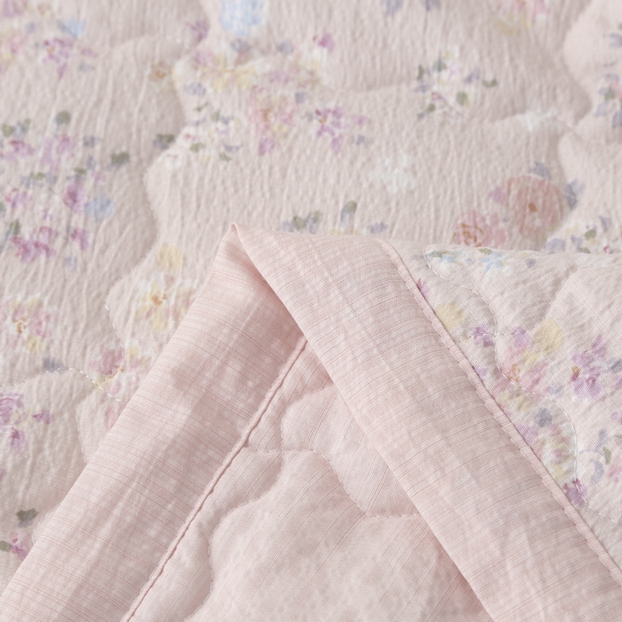 91家纺网 家纺一手货源 找家纺 被多多被业 2026新款皱皱纱夏被夏凉被空调被 欣然花开