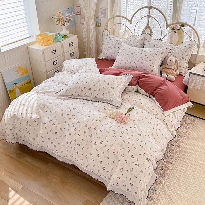 91家纺网 家纺一手货源 找家纺 沐珩家纺 2026新款古法水洗仿棉云感棉印花单枕套 古法-花影如梦