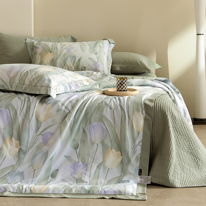 91家纺网 家纺一手货源 找家纺 （总）立奥被业 2026新品冰丝棉夏被四件套竹节纱夏被四件套