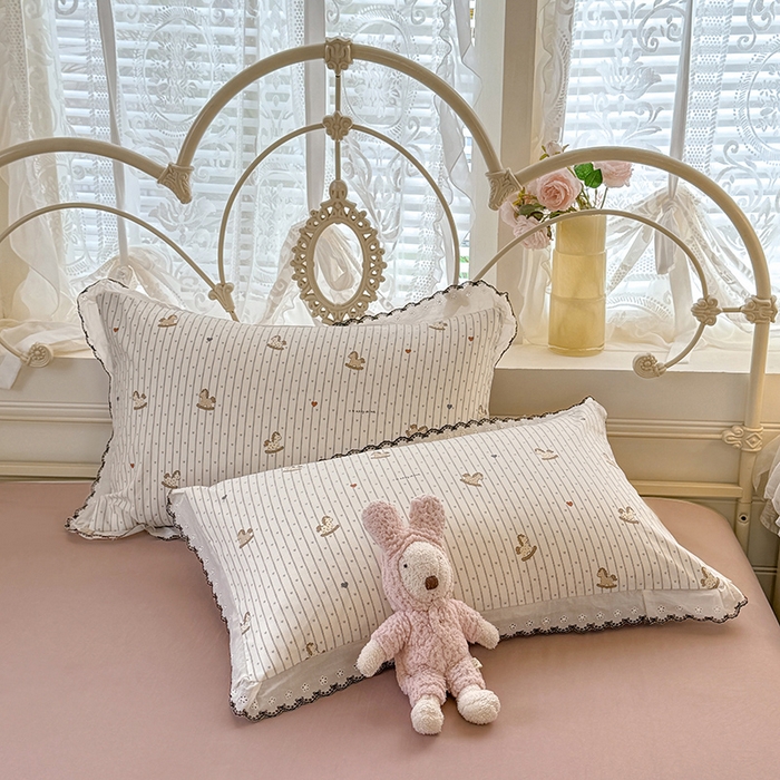 91家纺网 家纺一手货源 找家纺 沐珩家纺 2026新款古法水洗仿棉云感棉印花单枕套 古法-木马乐园