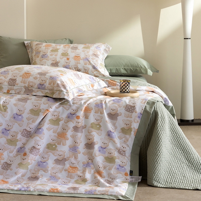 91家纺网 家纺一手货源 找家纺 （总）立奥被业 2026新品冰丝棉夏被四件套竹节纱夏被四件套