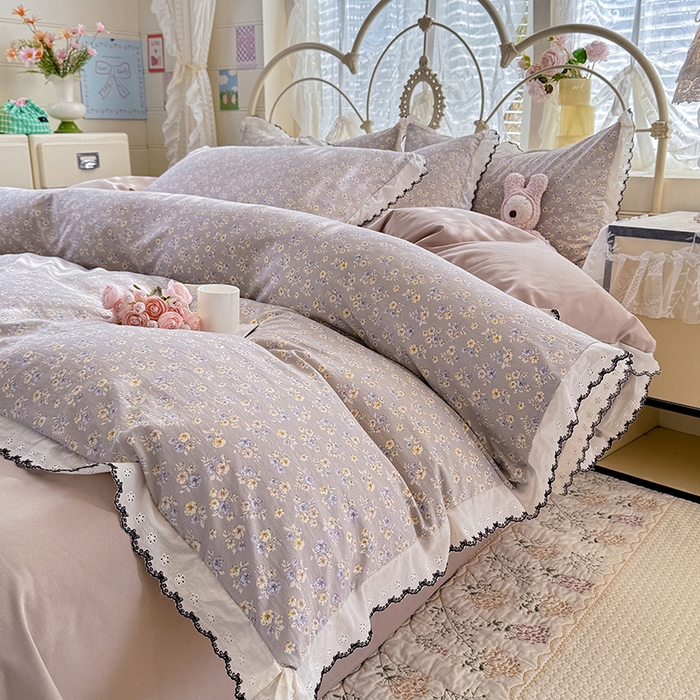 91家纺网 家纺一手货源 找家纺 沐珩家纺 2026新款古法水洗仿棉云感棉印花单枕套 古法-浅黄云絮