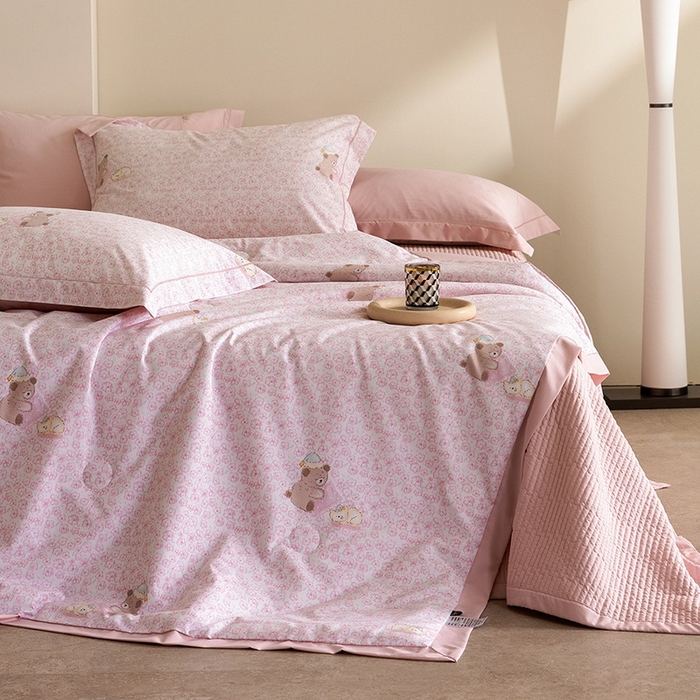 91家纺网 家纺一手货源 找家纺 （总）立奥被业 2026新品冰丝棉夏被四件套竹节纱夏被四件套