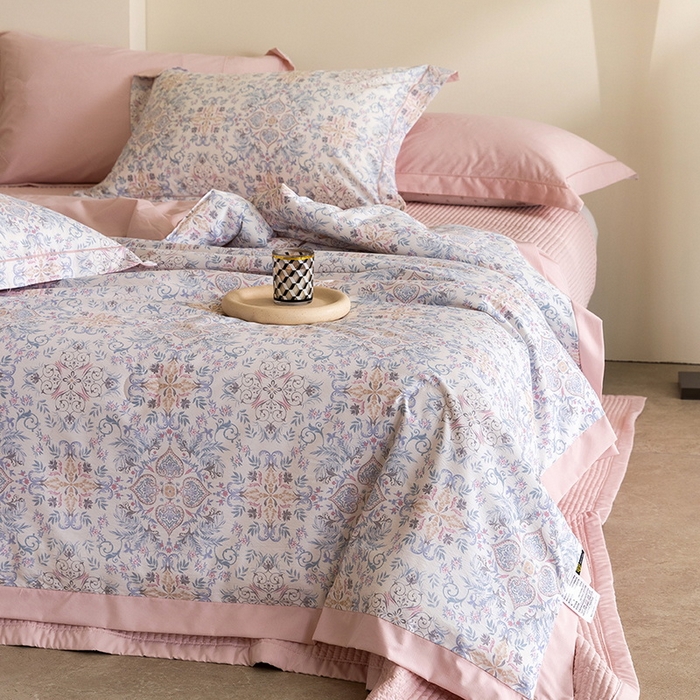 91家纺网 家纺一手货源 找家纺 （总）立奥被业 2026新品冰丝棉夏被四件套竹节纱夏被四件套