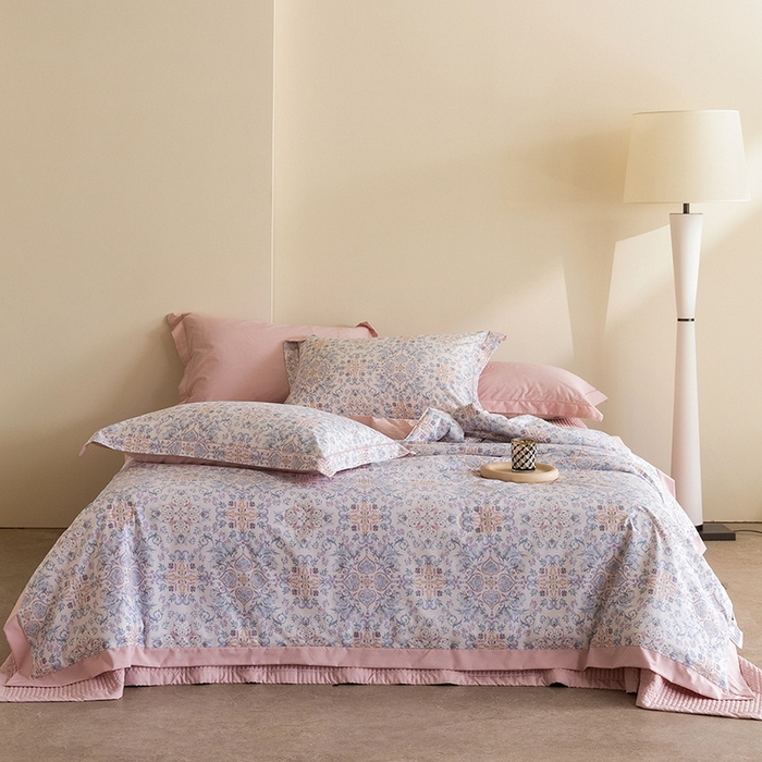 91家纺网 家纺一手货源 找家纺 （总）立奥被业 2026新品冰丝棉夏被四件套竹节纱夏被四件套