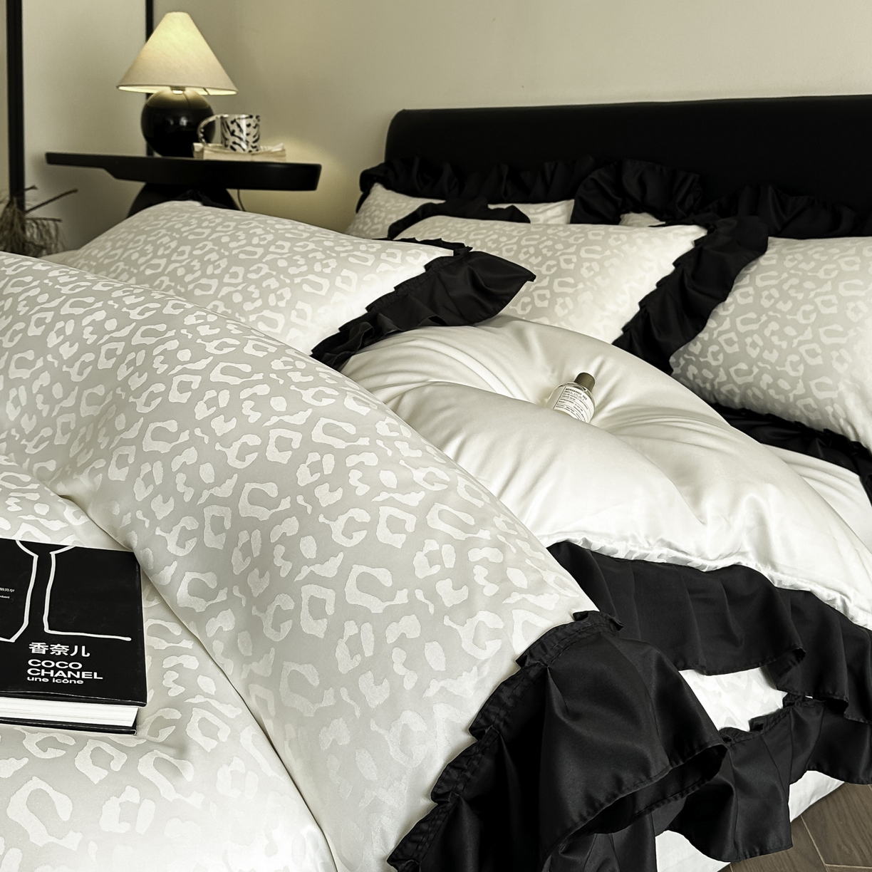 91家纺网 家纺一手货源 找家纺 ab家纺 2026新款真丝提花四件套 奶油白