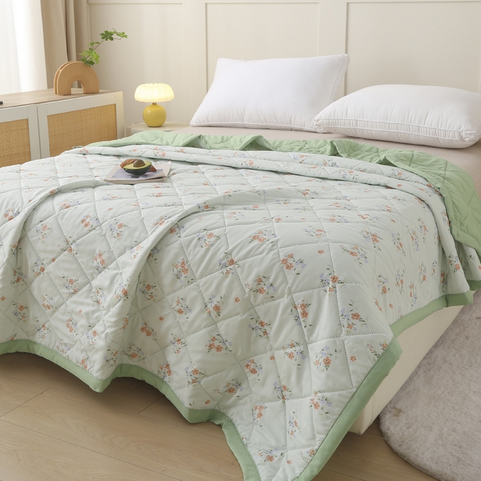 91家纺网 家纺一手货源 找家纺 被多多被业 2026新款棉小柔夏被空调被夏凉被 千寻花语