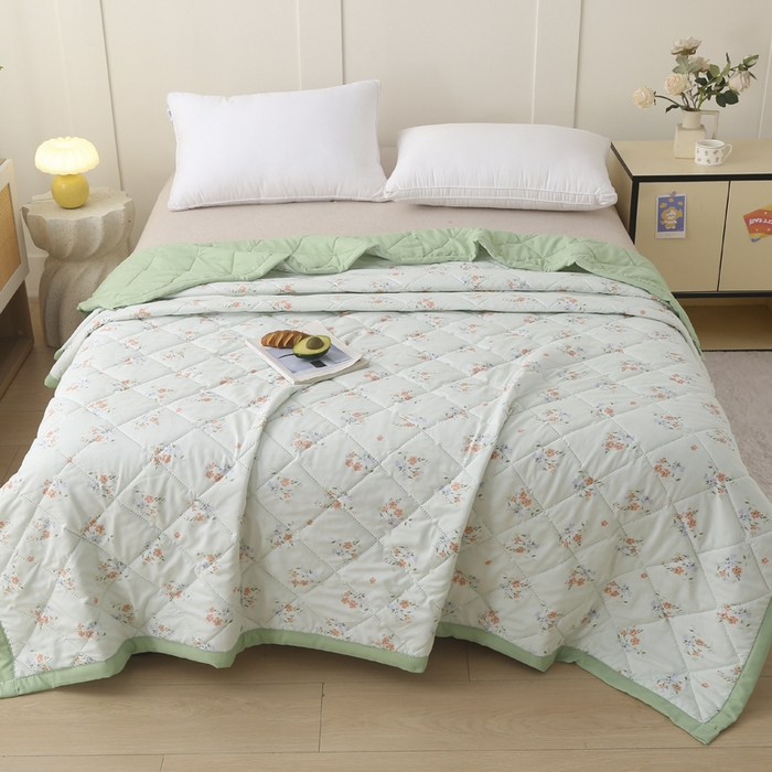 91家纺网 家纺一手货源 找家纺 被多多被业 2026新款棉小柔夏被空调被夏凉被 千寻花语