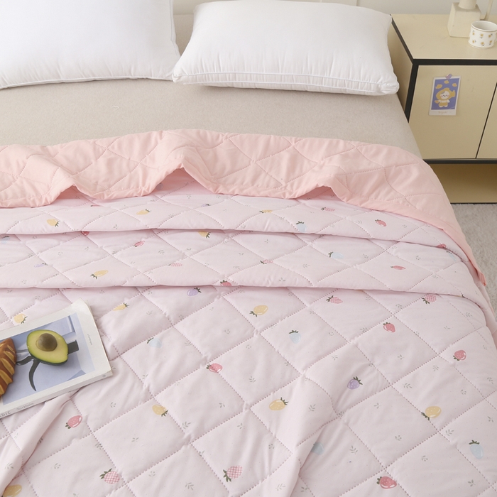 91家纺网 家纺一手货源 找家纺 被多多被业 2026新款棉小柔夏被空调被夏凉被 水果乐园