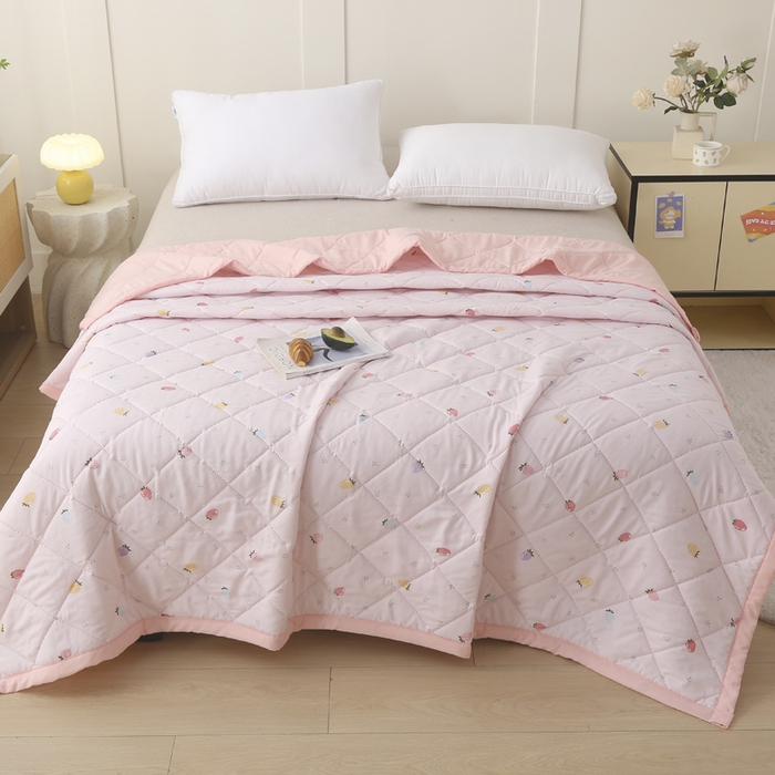 91家纺网 家纺一手货源 找家纺 被多多被业 2026新款棉小柔夏被空调被夏凉被 水果乐园