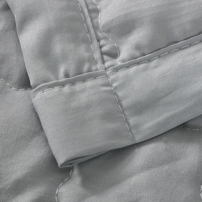 91家纺网 家纺一手货源 找家纺 被多多被业 2026新款纯色绗绣夏被夏凉被空调被 灰小格