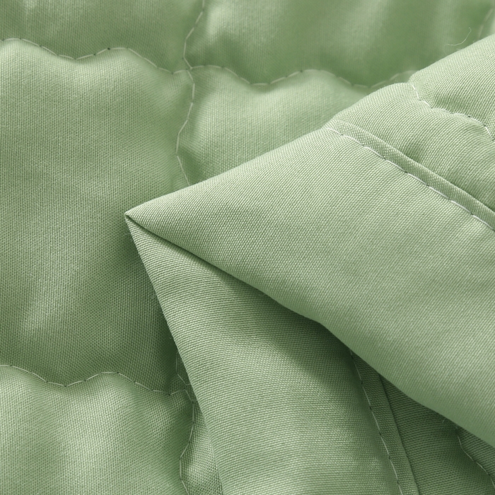 91家纺网 家纺一手货源 找家纺 被多多被业 2026新款纯色绗绣夏被夏凉被空调被 绿小格