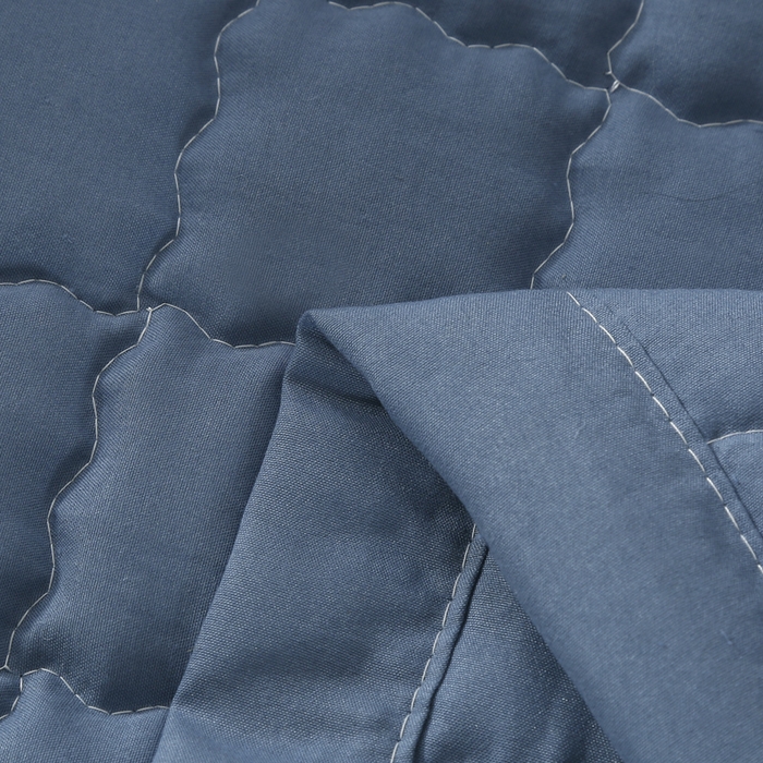 91家纺网 家纺一手货源 找家纺 被多多被业 2026新款纯色绗绣夏被夏凉被空调被 深蓝小格