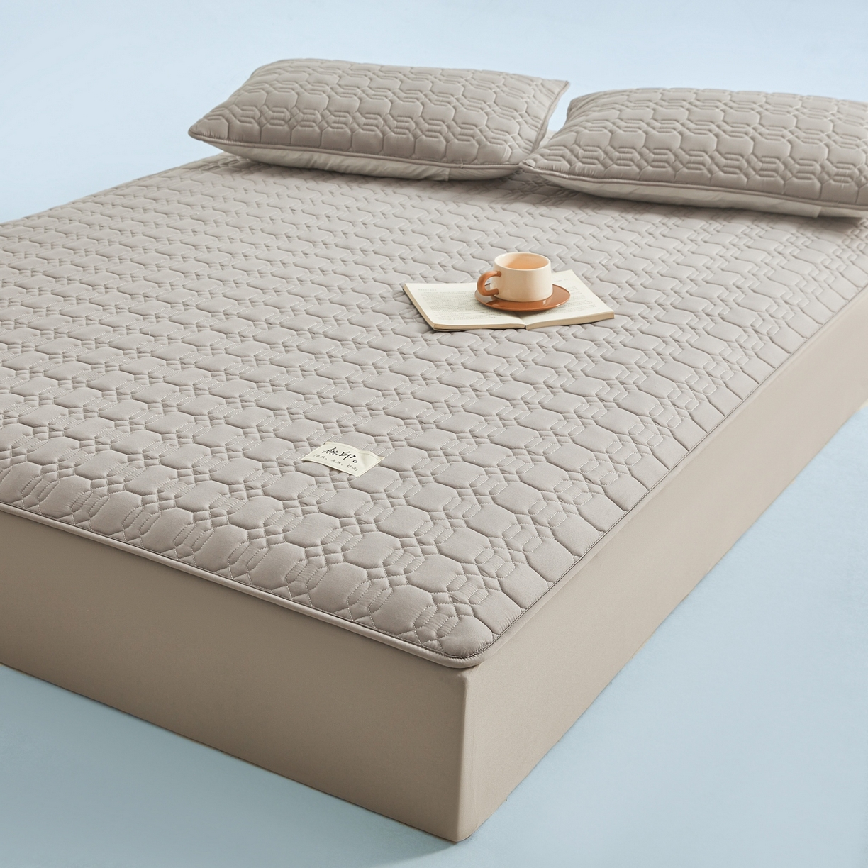 91家纺网 家纺一手货源 找家纺 女子家纺 2026新款大豆纤维深睡床笠 月石灰