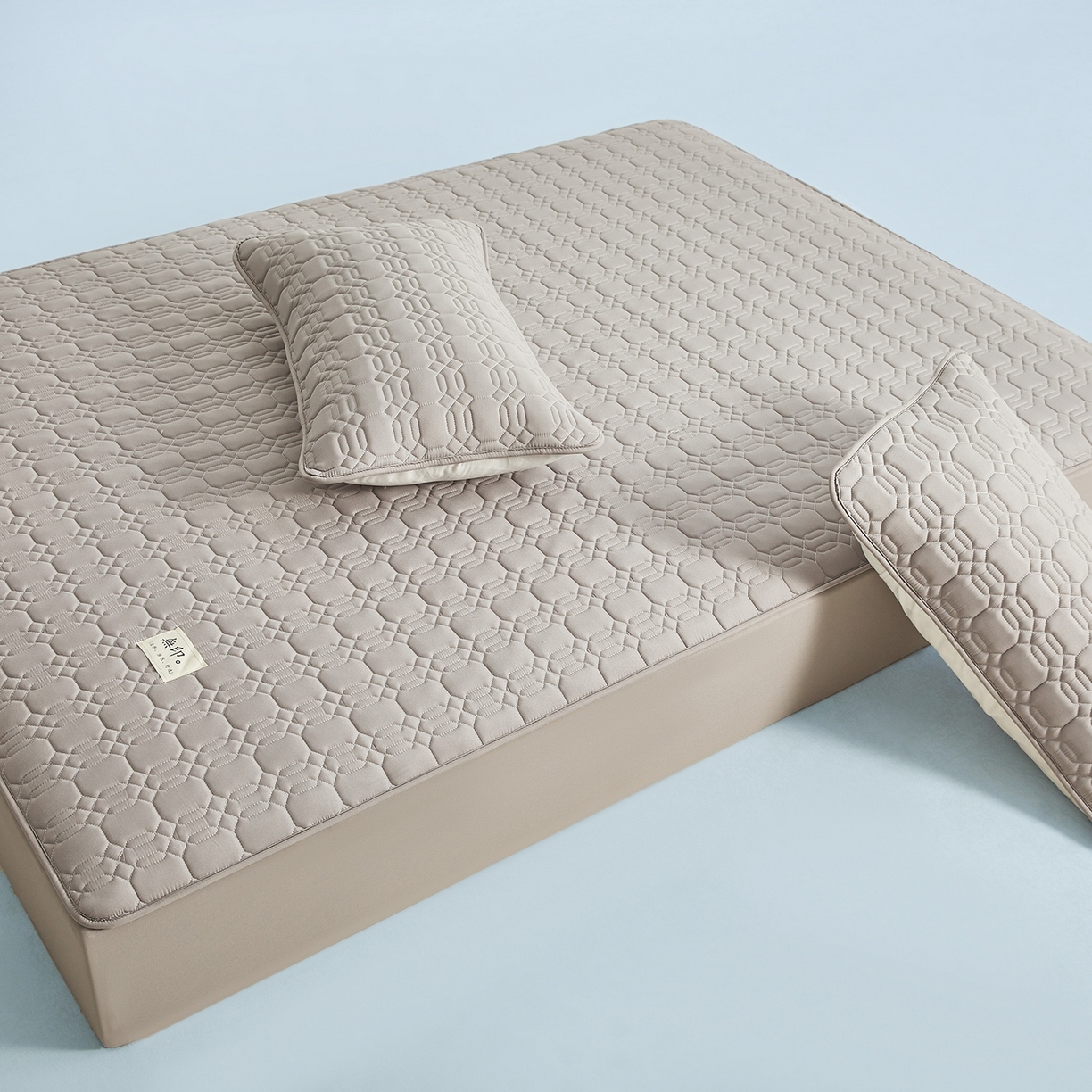 91家纺网 家纺一手货源 找家纺 女子家纺 2026新款大豆纤维深睡床笠 月石灰