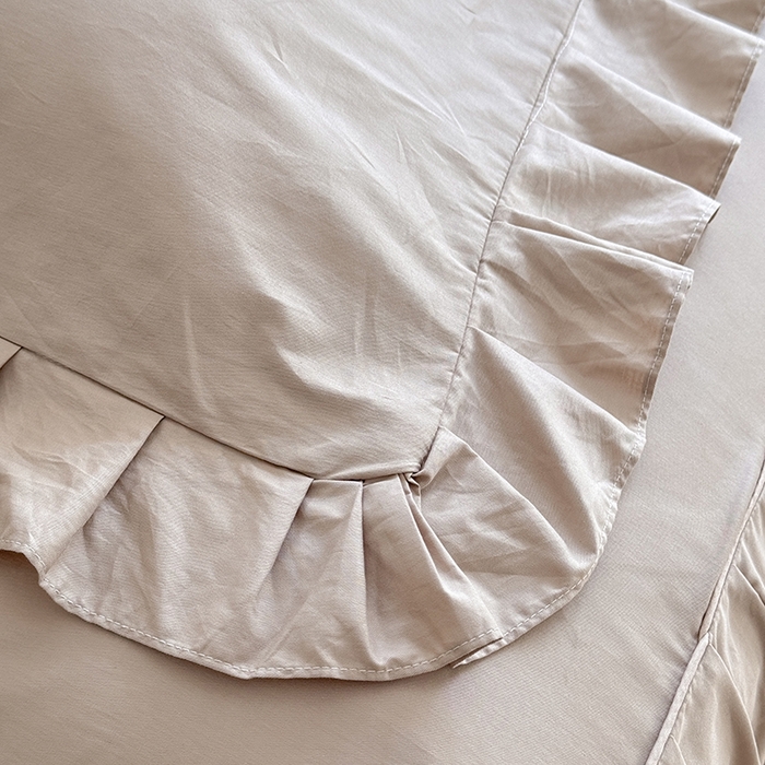 91家纺网 家纺一手货源 找家纺 （总）美达家纺 2026新款纯色13372全棉床裙法式镂空庄园风四件套