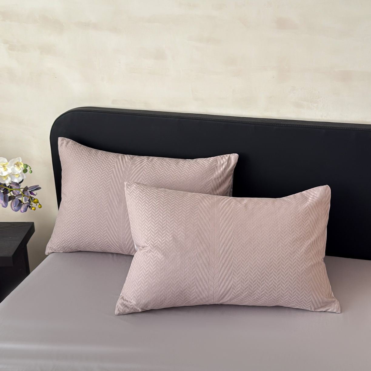 91家纺网 家纺一手货源 找家纺 雅萱家纺 2026新款60支提花全棉四件套 肌理灰