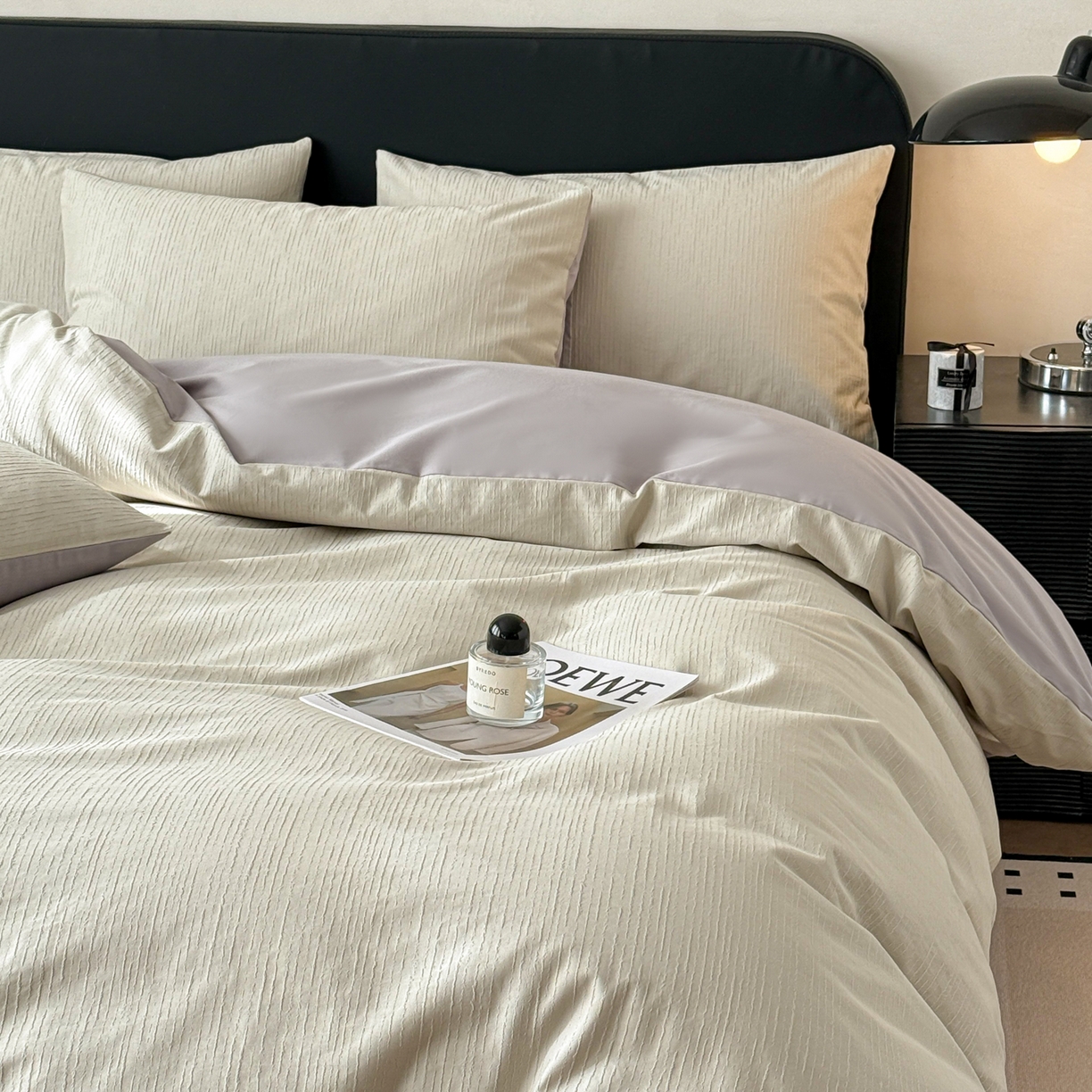 91家纺网 家纺一手货源 找家纺 雅萱家纺 2026新款60支提花全棉四件套 流星米