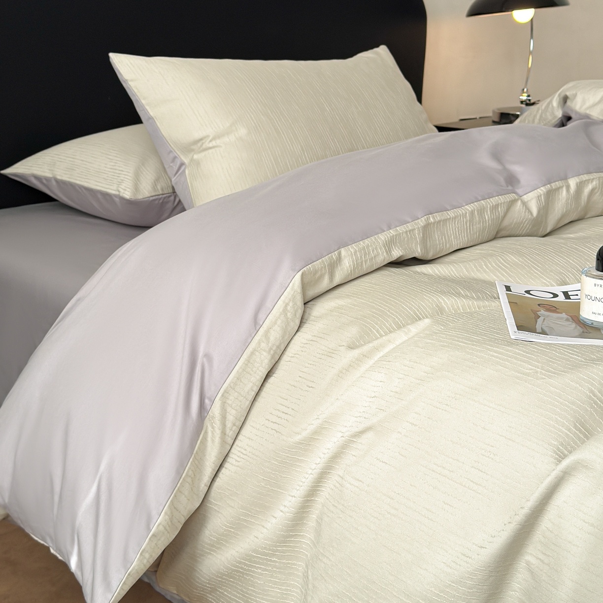 91家纺网 家纺一手货源 找家纺 雅萱家纺 2026新款60支提花全棉四件套 流星米