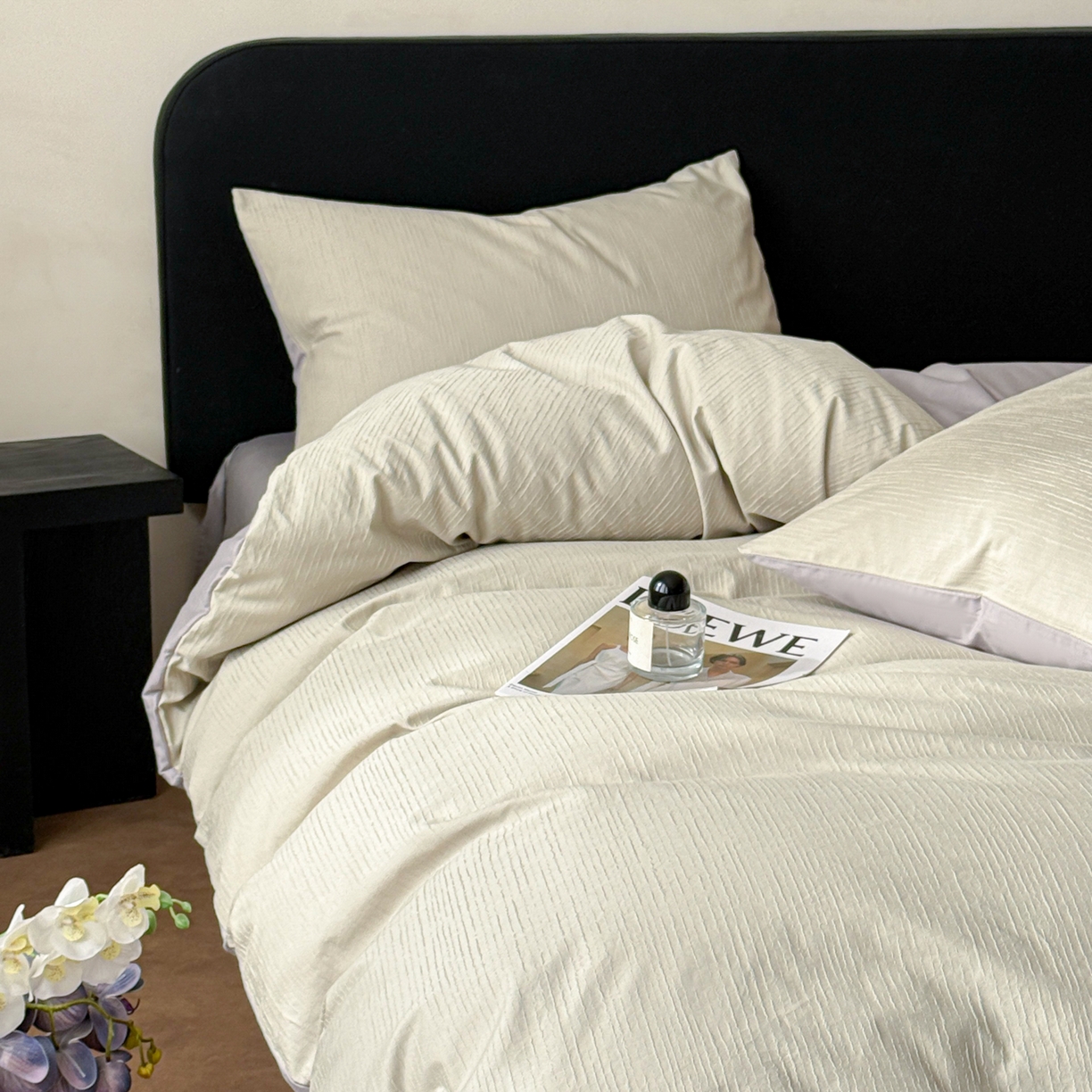 91家纺网 家纺一手货源 找家纺 雅萱家纺 2026新款60支提花全棉四件套 流星米