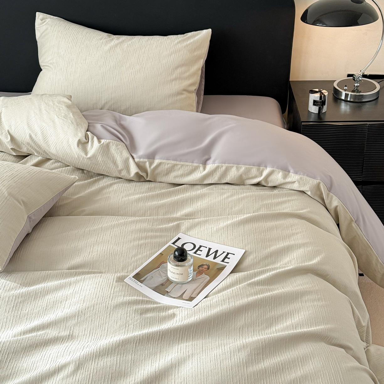 91家纺网 家纺一手货源 找家纺 雅萱家纺 2026新款60支提花全棉四件套 流星米