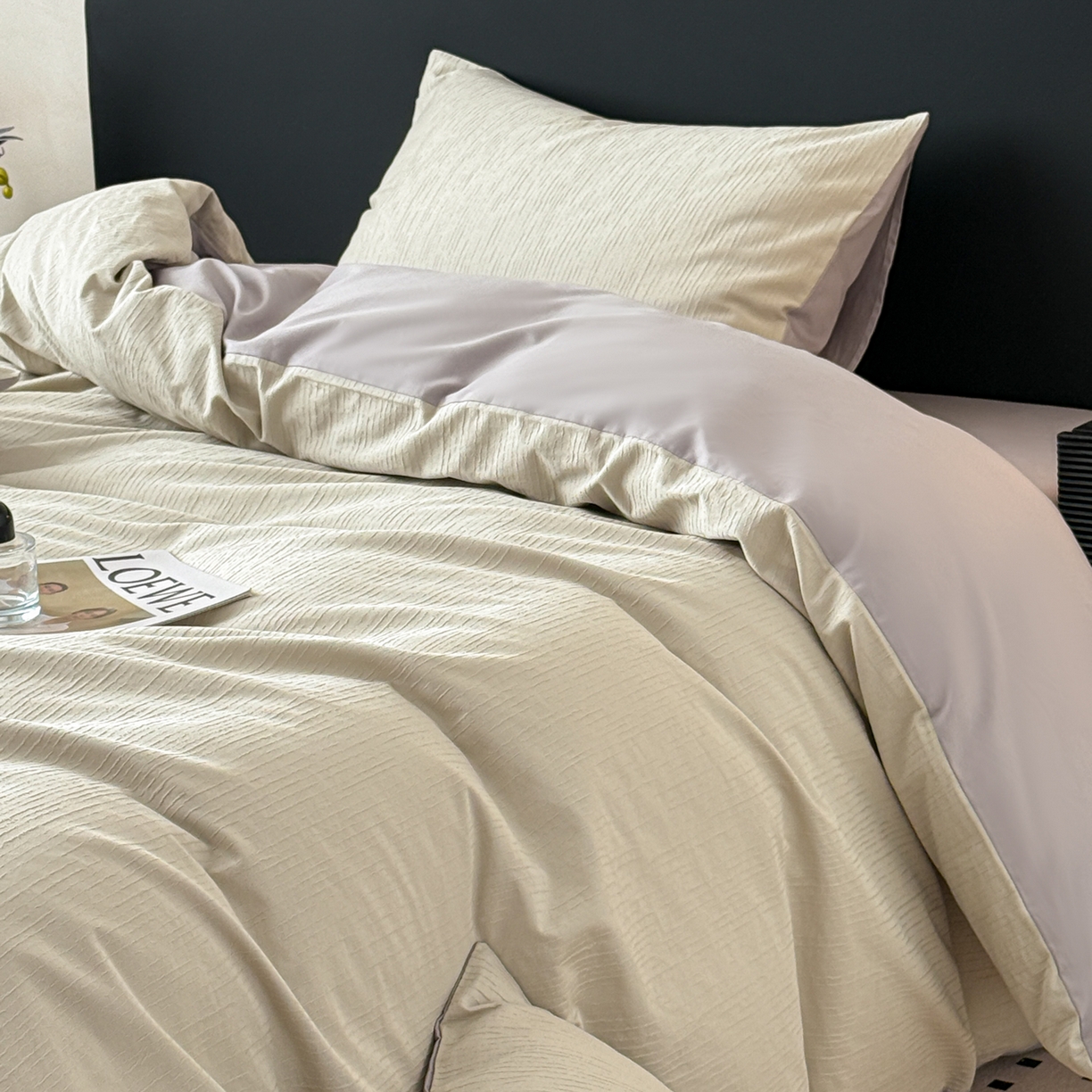 91家纺网 家纺一手货源 找家纺 雅萱家纺 2026新款60支提花全棉四件套 流星米