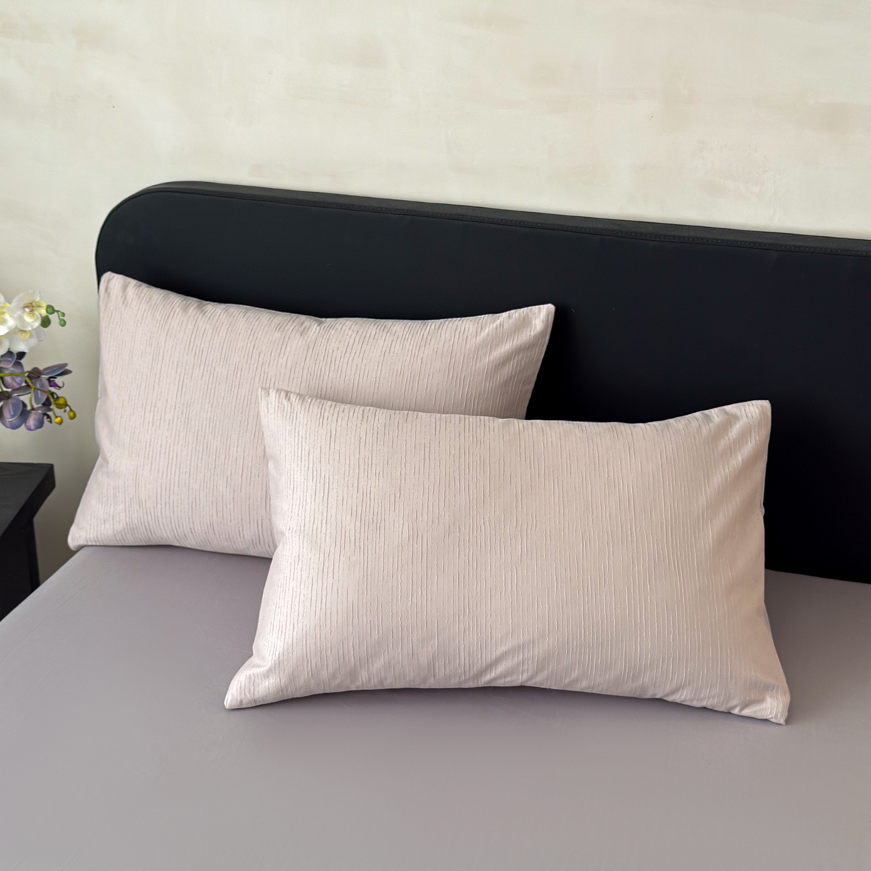 91家纺网 家纺一手货源 找家纺 雅萱家纺 2026新款60支提花全棉四件套 流星紫