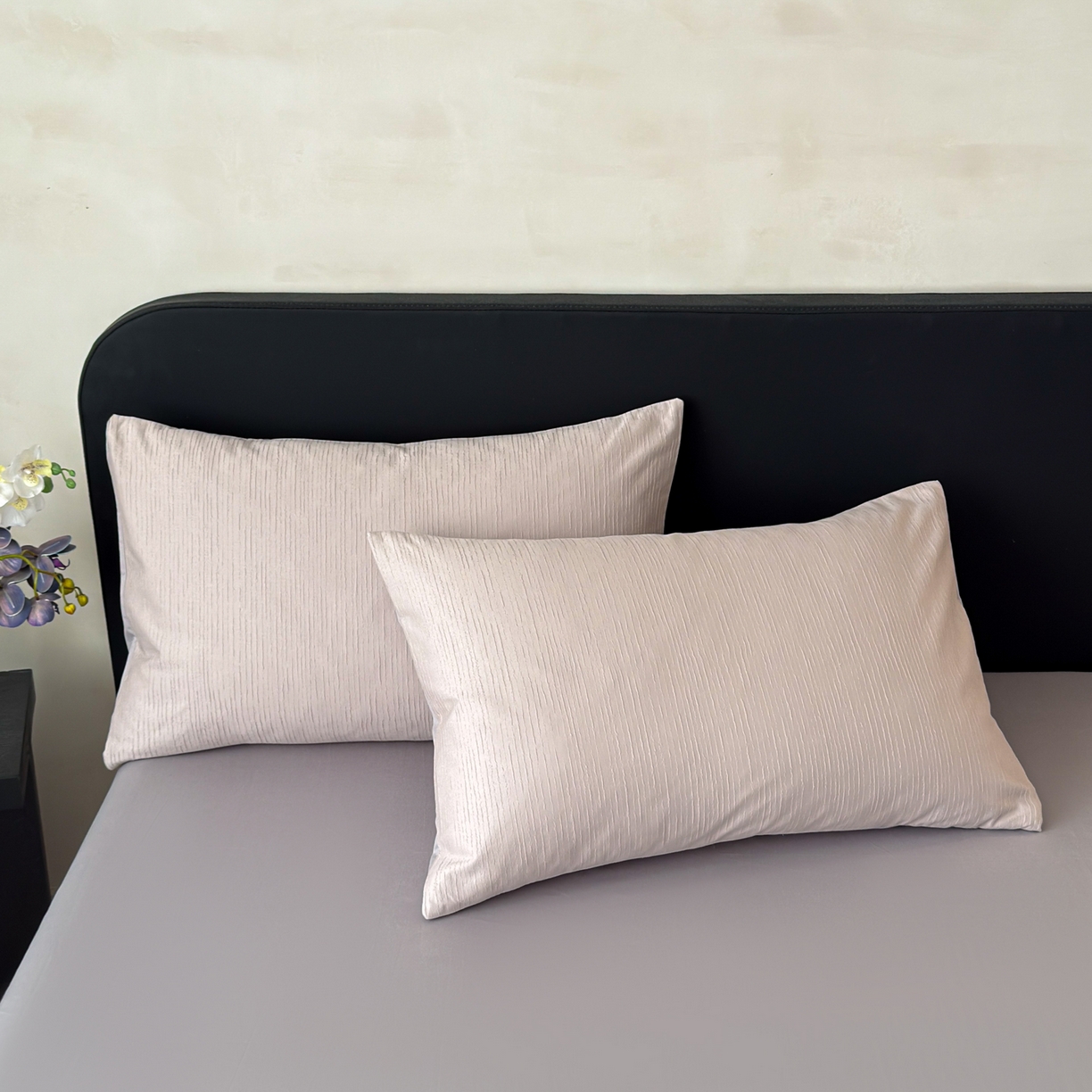 91家纺网 家纺一手货源 找家纺 雅萱家纺 2026新款60支提花全棉四件套 流星紫