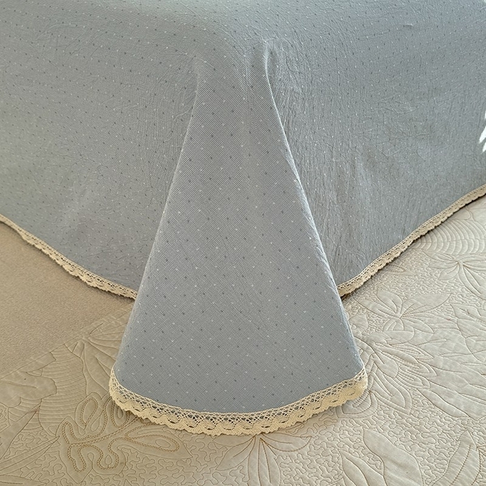 91家纺网 家纺一手货源 找家纺 （总）仰望棉麻双层纱供应链 2026春夏新款全棉纯棉色织提花四件套-漫时光