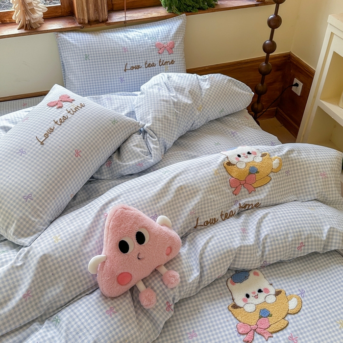 91家纺网 家纺一手货源 找家纺 （总） 布柔 2026新款13070纯棉全棉床笠印花绣花卡通床笠床垫保护套罩