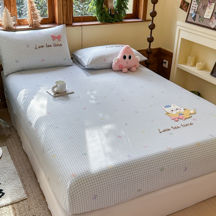 91家纺网 家纺一手货源 找家纺 （总） 布柔 2026新款13070纯棉全棉床笠印花绣花卡通床笠床垫保护套罩